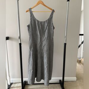 a new day Black & White Gingham Midi Dress